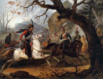 Horace Vernet : Napoleonic battle in the Alps